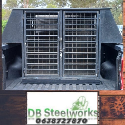 Custom steel dog kennel