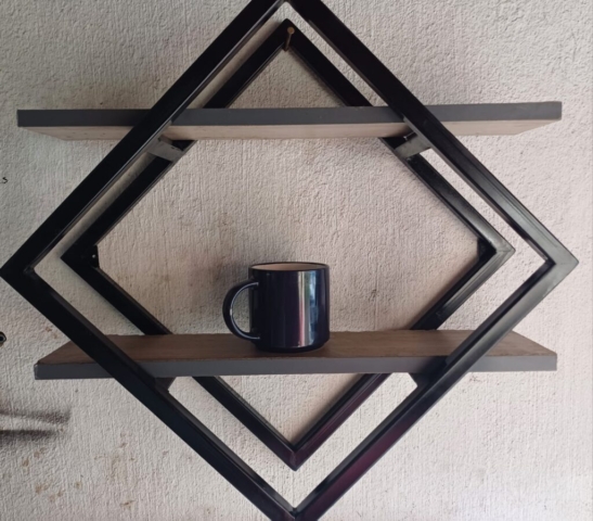 Custom manufactured steel book rack