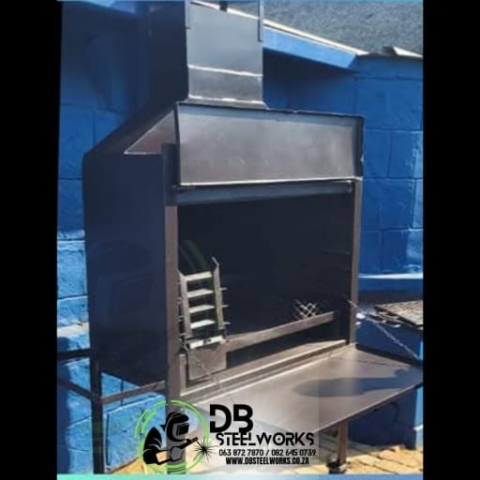 Manufactured steel fireplace
