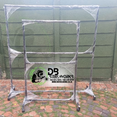 Manufactured steel clothing rail